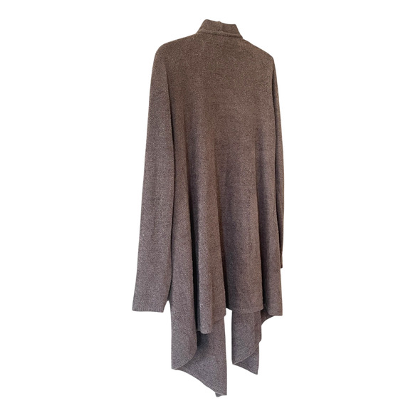 BAREFOOT DREAMS Bamboo Chic Lite Women's Size L/XL Brown Open Hi-Low Cardigan - Picture 7 of 8